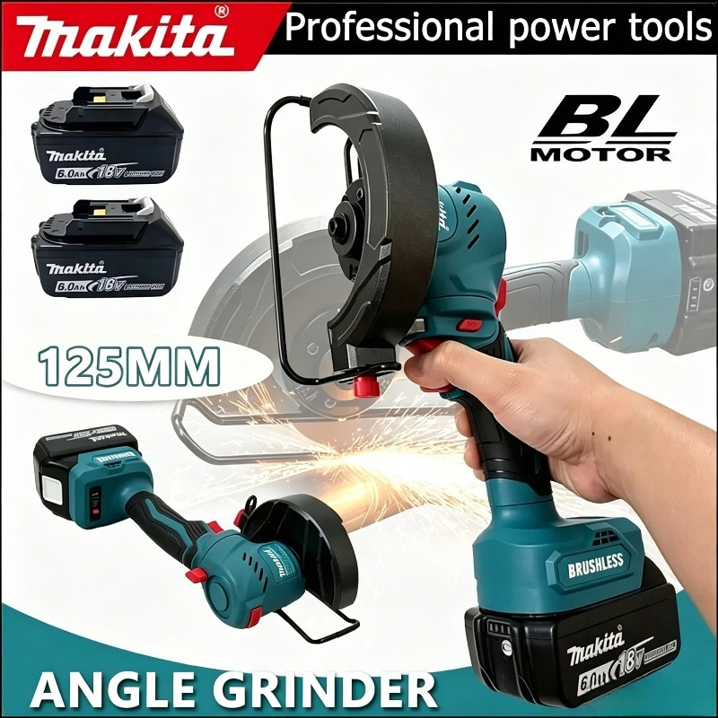 Power Tools In Construction - Makita Brushless 125mm Angle Grinder, Cordless