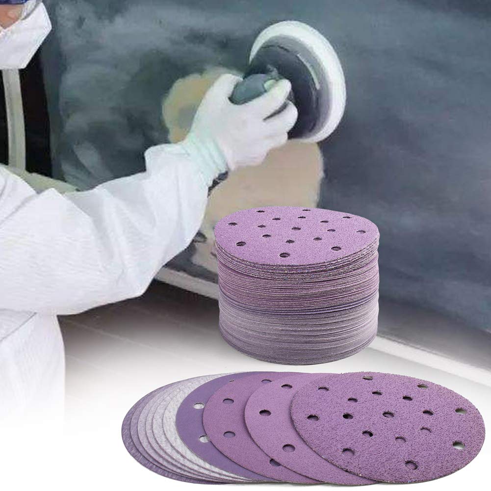 Random Orbital Sander - 6 Inch 17 Hole Sanding Discs