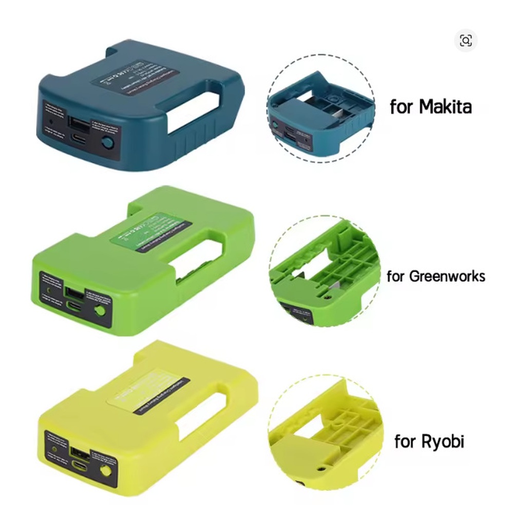 Power Tools Battery Adapter - 40V Belt Attachment USB Charger Adapter