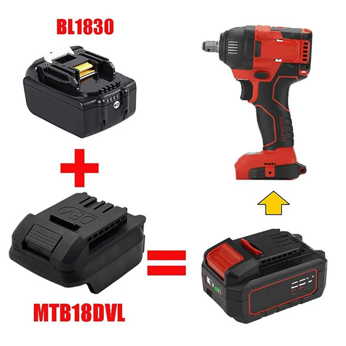 Power Tools Battery Adapter - A002 MTB18DVL Adapter Converter Can Use