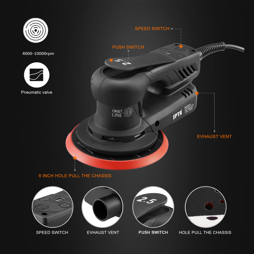 SPTA 350W Electric Car Random  - Random Orbital Sander incelemesi ve fiyatı
