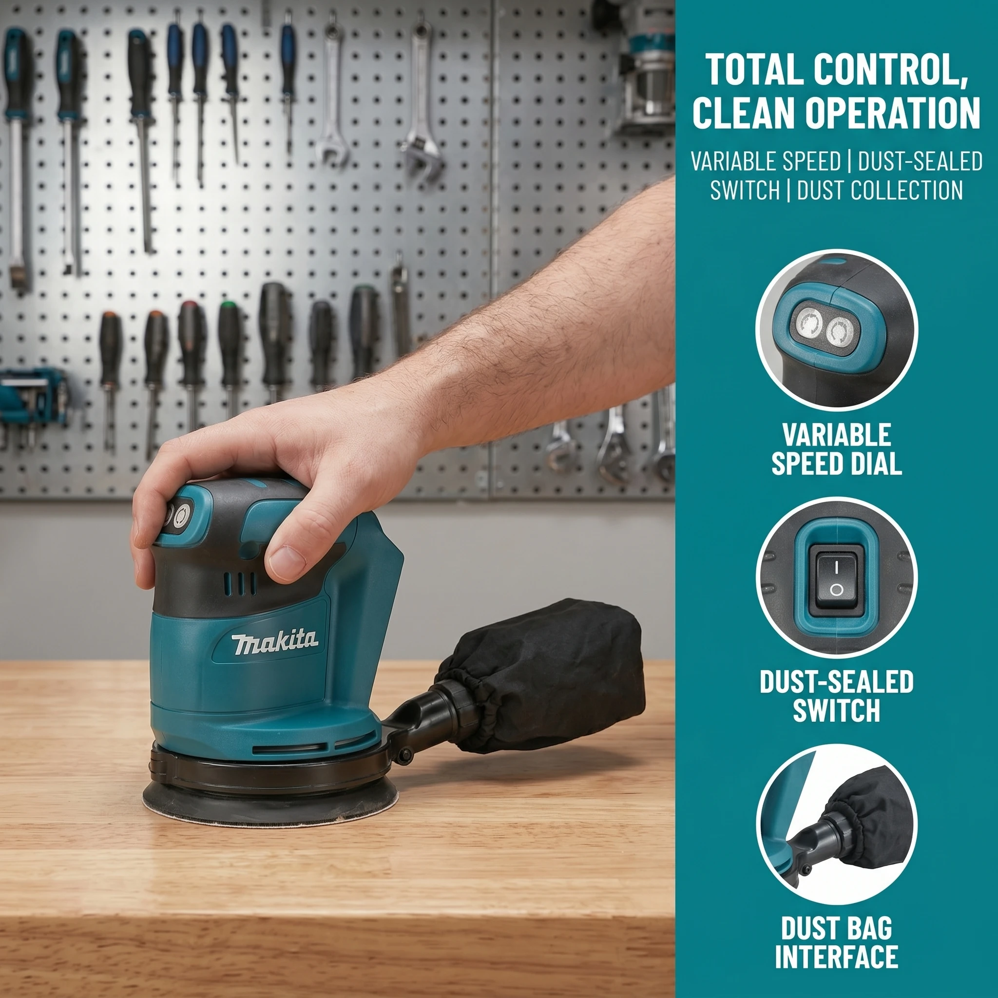 Makita DBO180 Rechargeable Dis - Random Orbital Sander incelemesi ve fiyatı