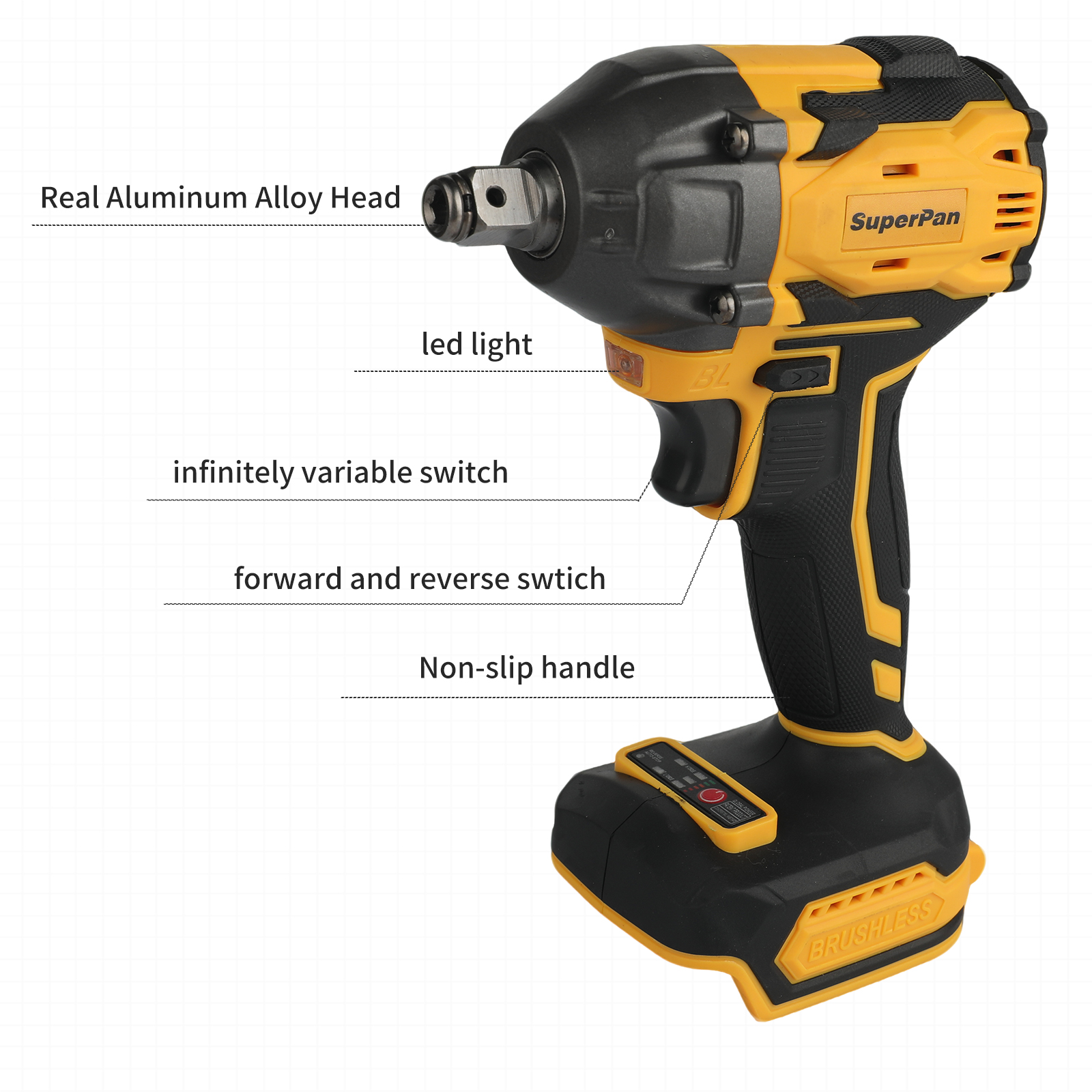 Brushless electric wrench, scr - Power Tools Battery Adapter incelemesi ve fiyatı