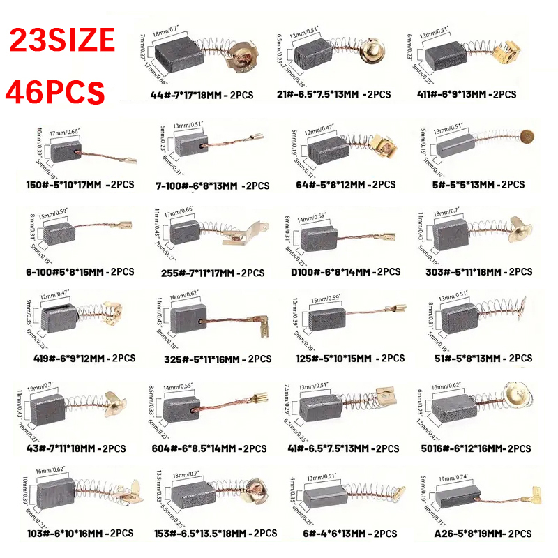 46-Piece Electric Motor Carbon - Power Tools Carbon Brush incelemesi ve fiyatı