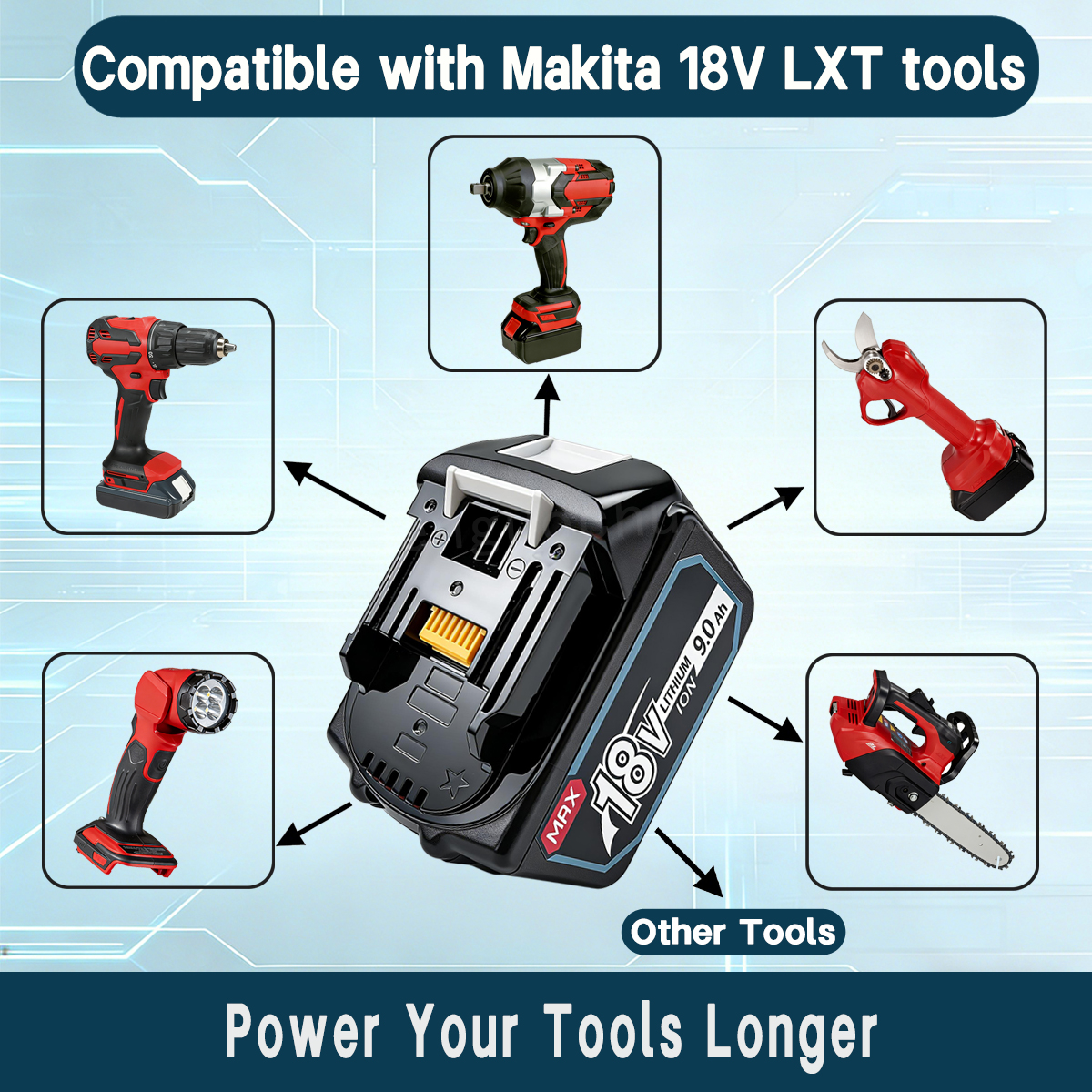 18V 9.0Ah Li-ion Battery For M - Power Tools Ltd incelemesi ve fiyatı