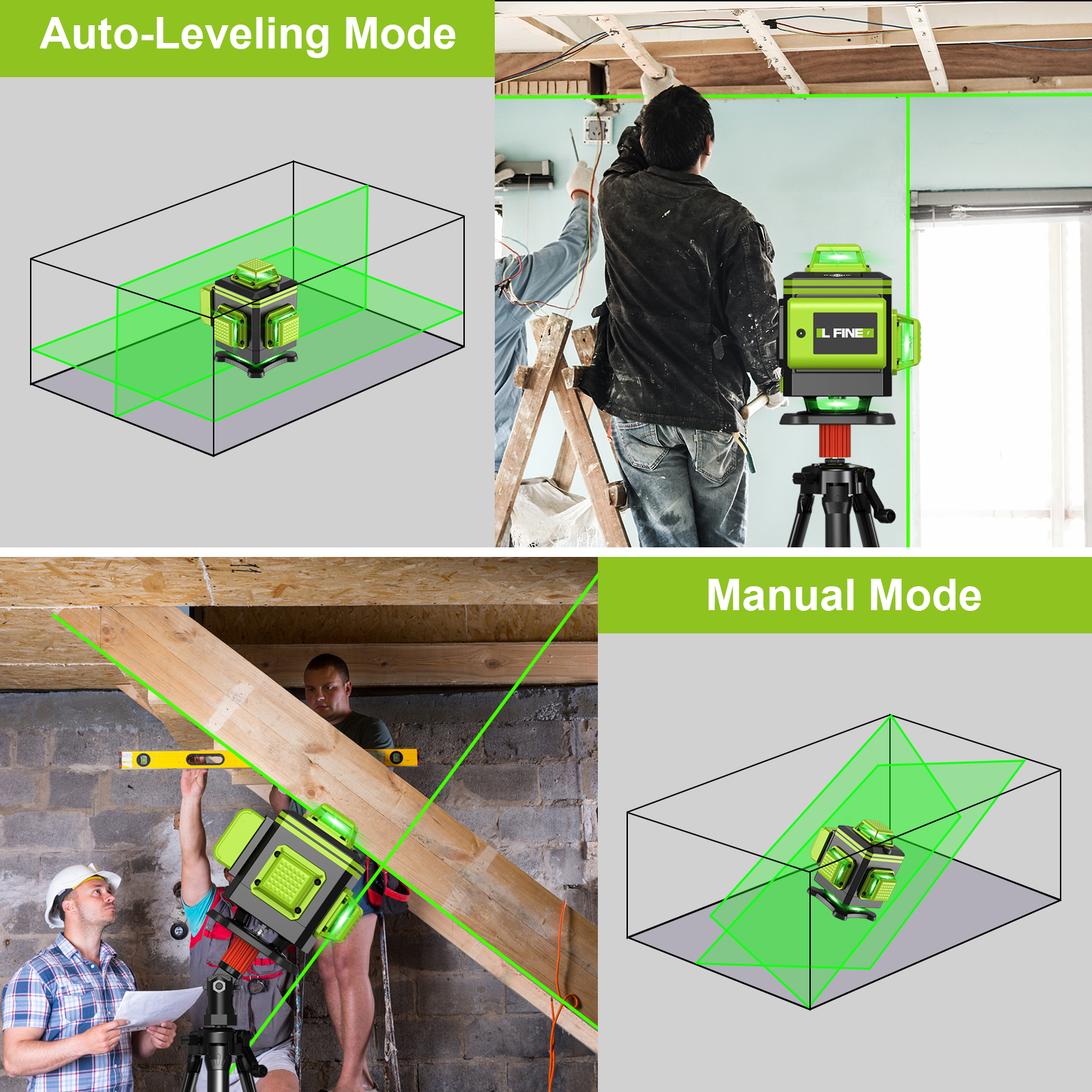 LFINE Self-Leveling Laser Leve - Power Tools In Construction incelemesi ve fiyatı