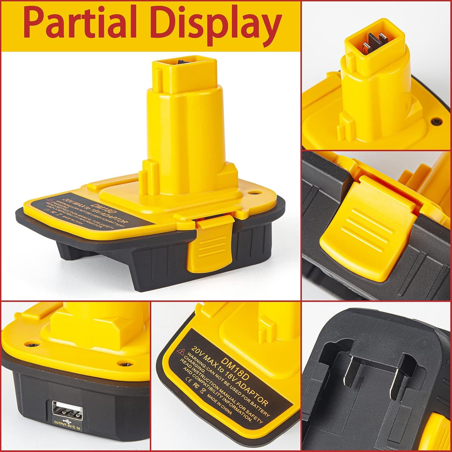 DM18D Battery Adapter with USB - Power Tools Battery Adapter incelemesi ve fiyatı