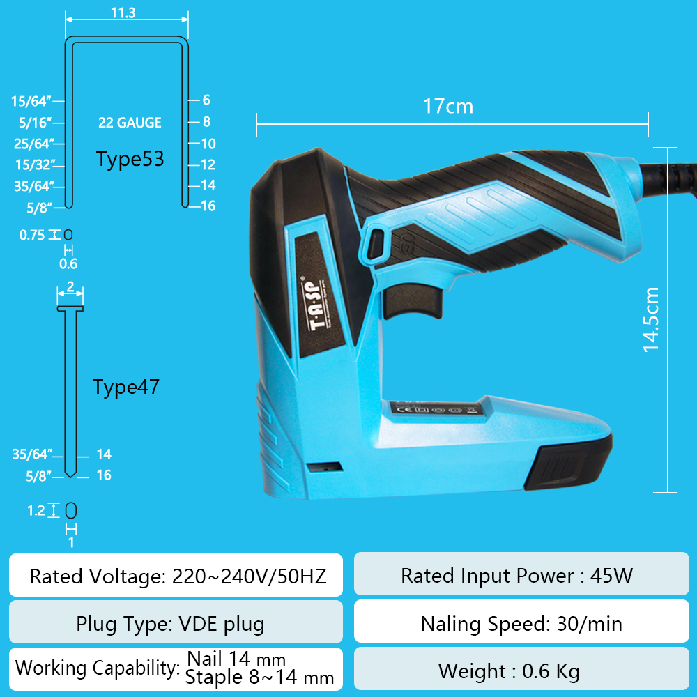 230V 2 in 1 Electric Staple Gu - Power Tools In Construction incelemesi ve fiyatı